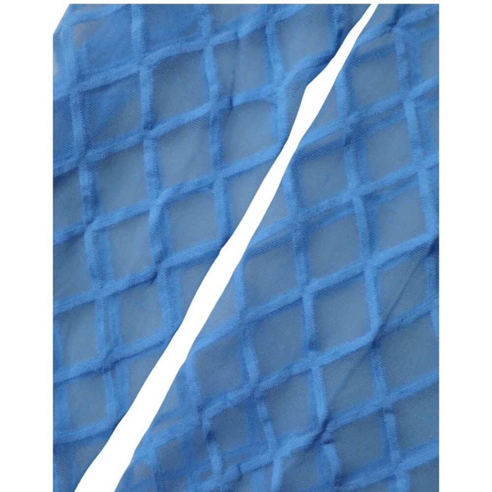 Dolce & Gabbana Light Blue Nylon Fishnet Pantyhose Stockings Women's Socks